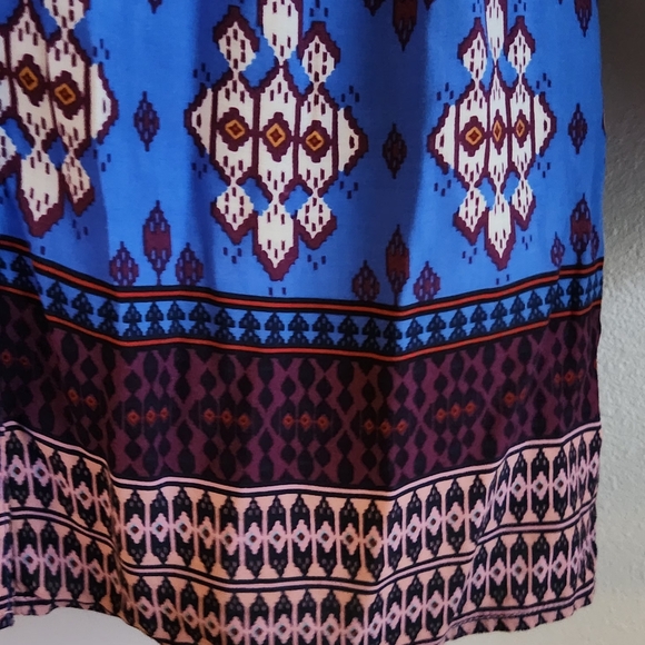 Maeve by Anthropologie Blue Boho‎ Print Button Down Shirt Women’s Size 4 - Picture 7 of 8